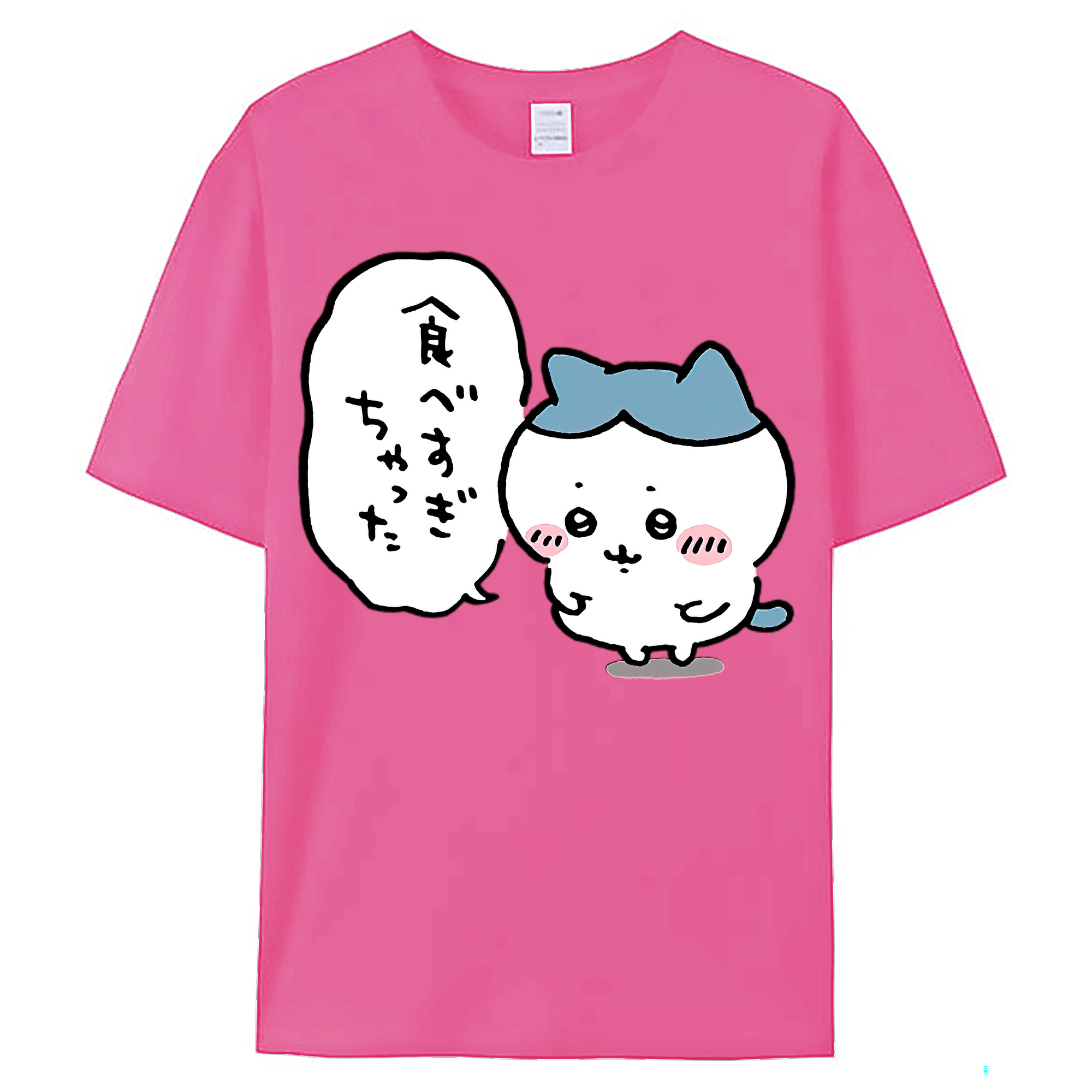 （画像用） ちいかわ ハチワレ Chii-kawa hachiware レディースカジュアルプリントTシャツ（綿100％）